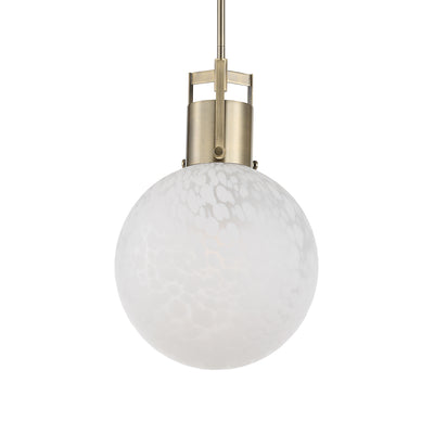 Uttermost Huch 1 Light White Glass Pendant