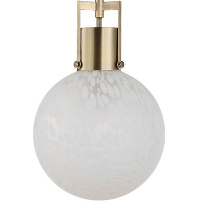 Uttermost Huch 1 Light White Glass Pendant