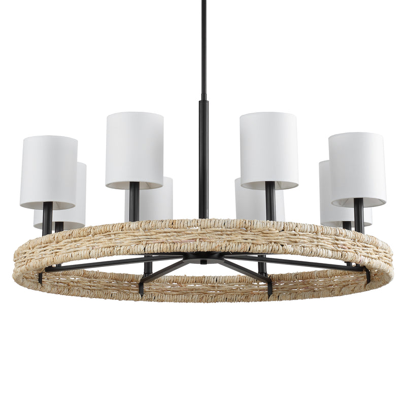 Uttermost Faiyam 8 Light Rattan Chandelier