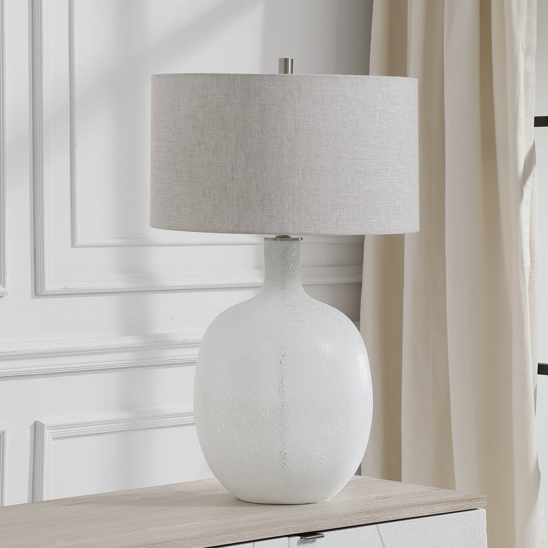 Uttermost Whiteout Mottled Glass Table Lamp