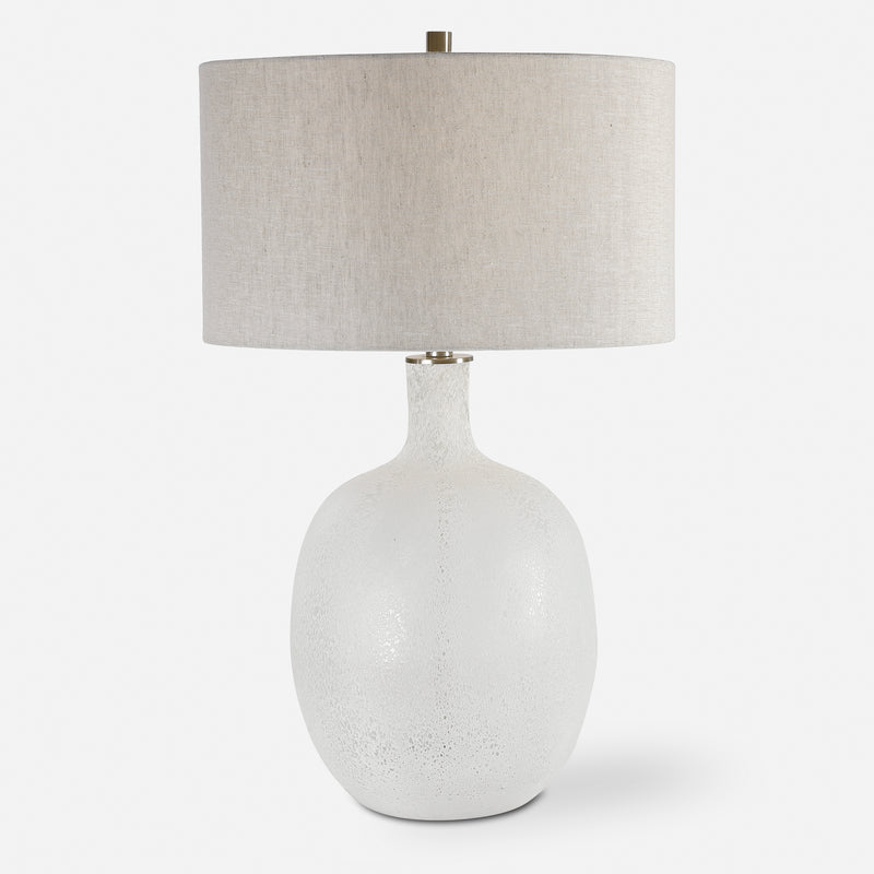 Uttermost Whiteout Mottled Glass Table Lamp