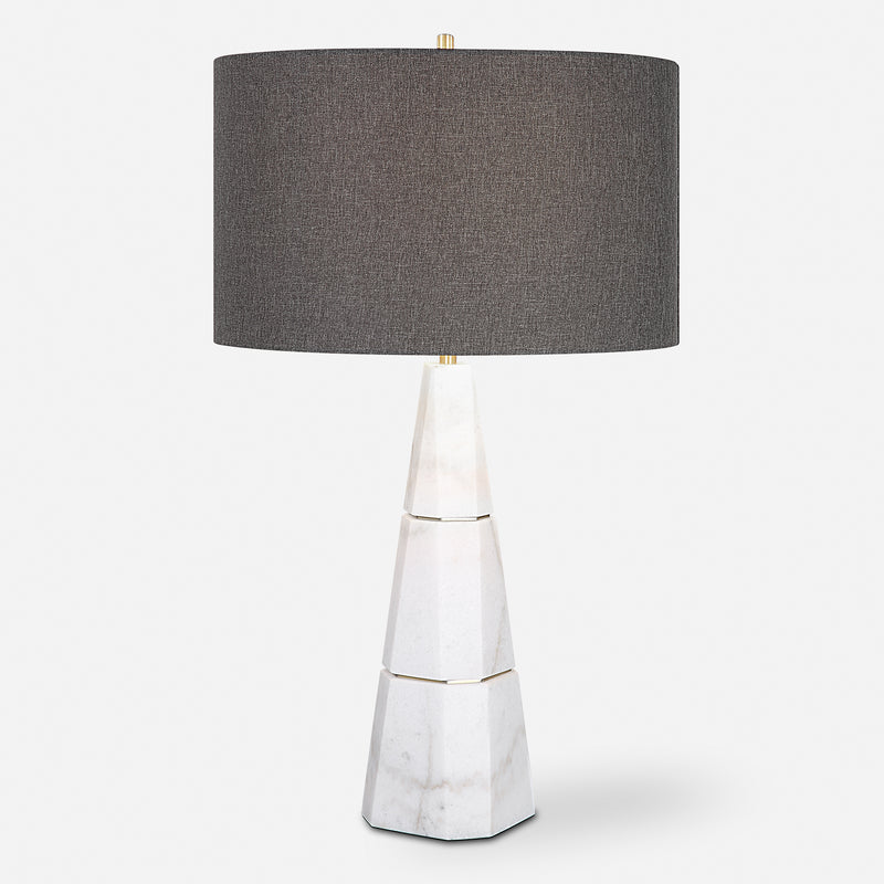 Citadel White Marble Table Lamp