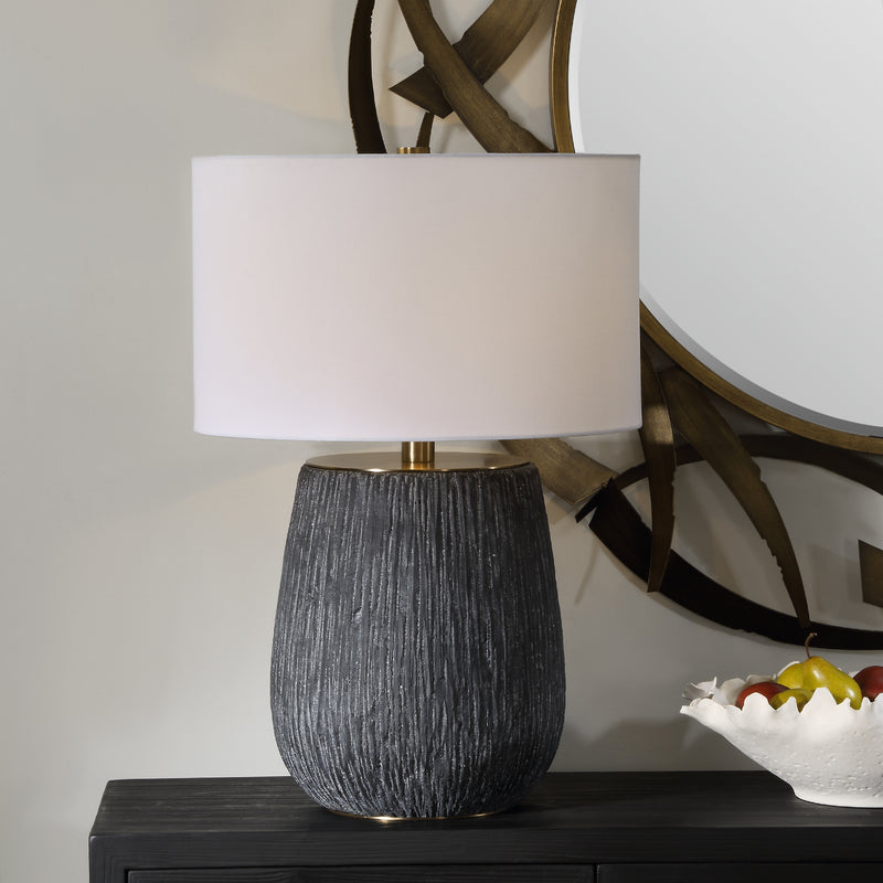 Americana Aged Black Table Lamp