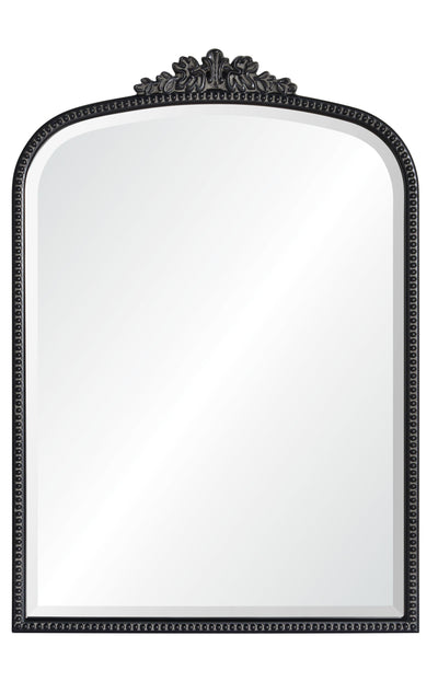 Bevel mirror, antique matt black finishing