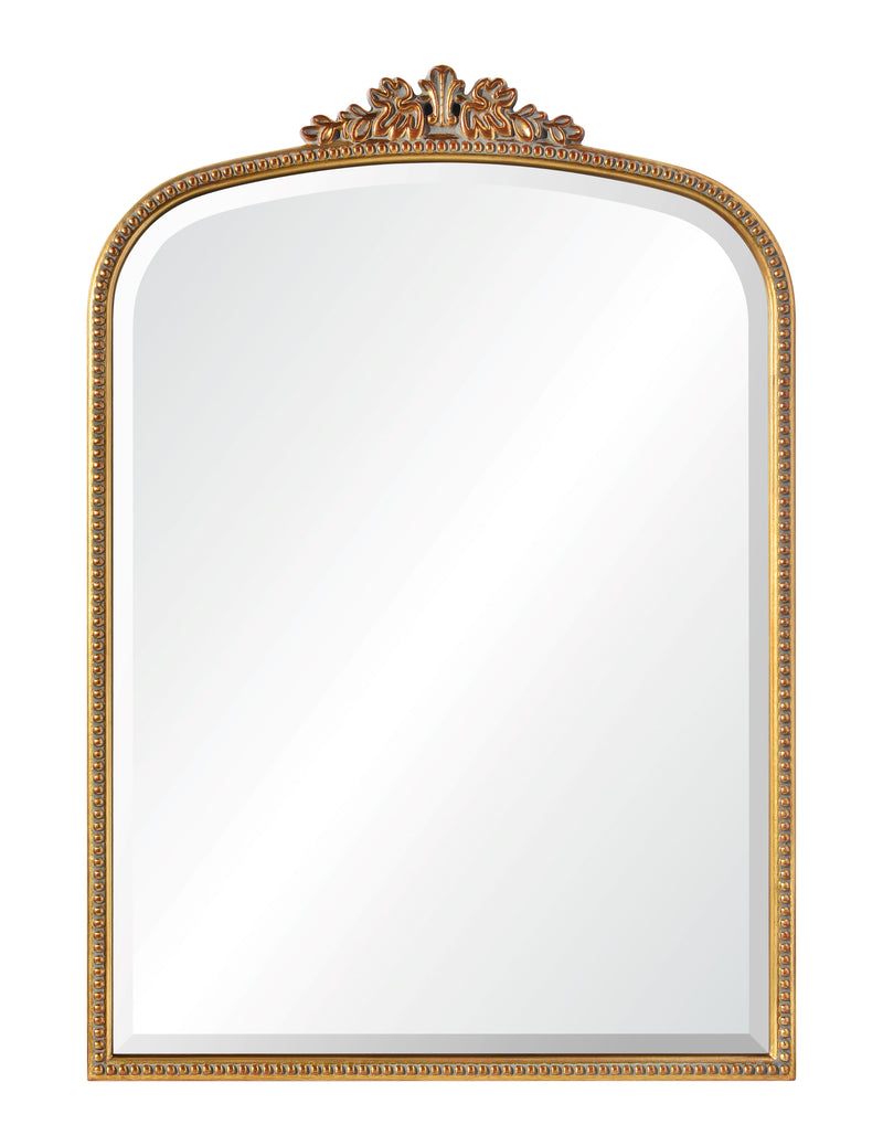 Bevel mirror, antique matt black finishing