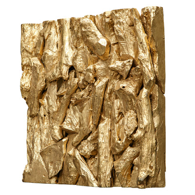 Rio Wood Wall Decor, Gold