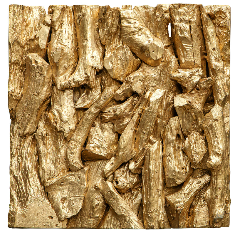 Rio Wood Wall Decor, Gold