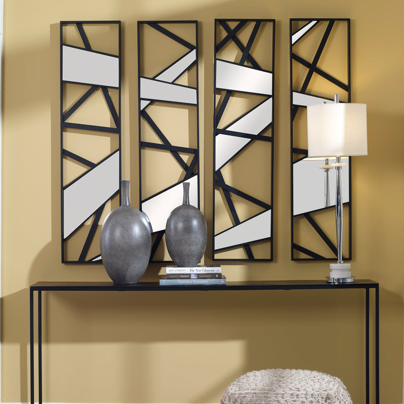 Looking Glass Mirrored Wall Decor, S/4