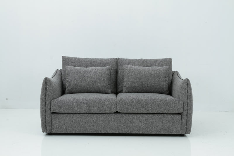 Grey Block 2 Seater Loveseat