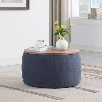 Alhome Linen Pouf(60x45x45) - Ashen