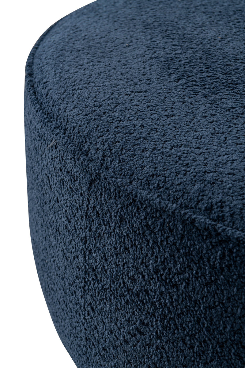 Navy Boucle Ottoman W91xH36cm