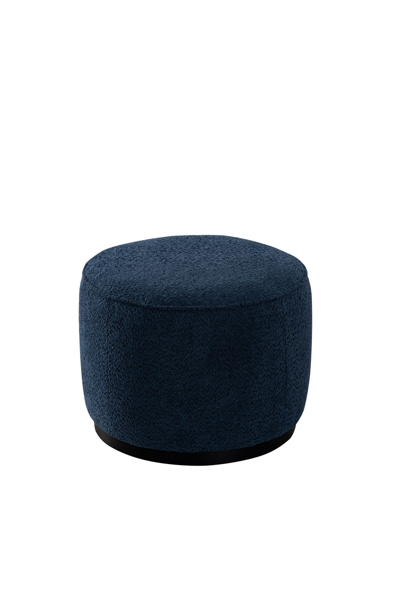 Navy Boucle Ottoman W55.5xH44cm