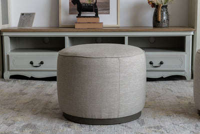 Oatmeal Linen Ottoman W55.5xH44cm