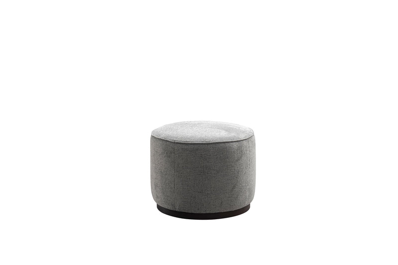 Grey Linen Ottoman W55.5xH44cm