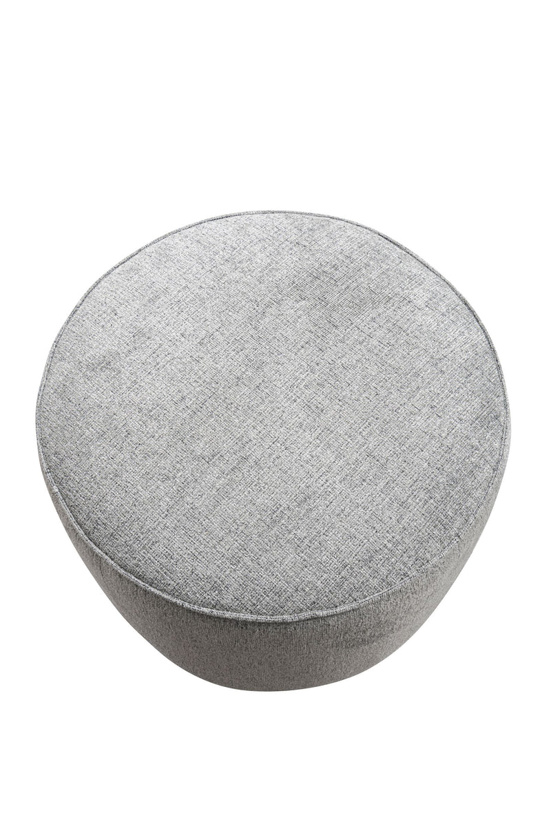 Grey Linen Ottoman W55.5xH44cm