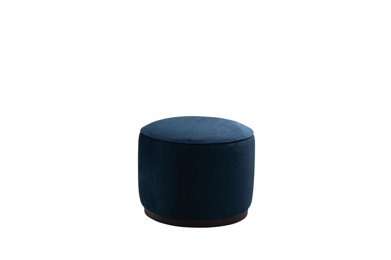 Blue Linen Ottoman W55.5xH44cm