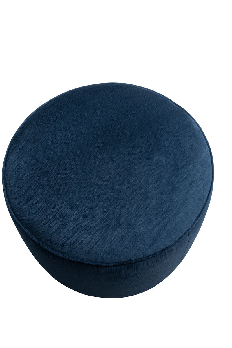 Blue Linen Ottoman W55.5xH44cm