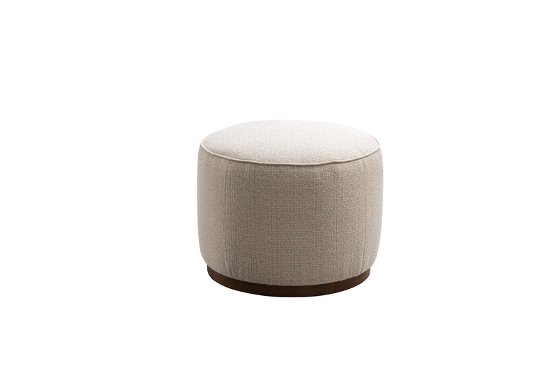 Beige Linen Ottoman W55.5xH44cm