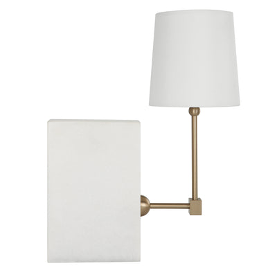 On a Shelf Mini Lamp -  White Marble/Brass