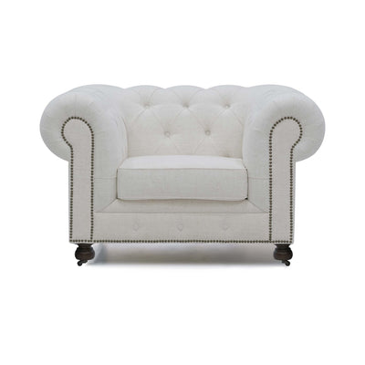 Olivia Tufted Beige Chair (131.5Cm)