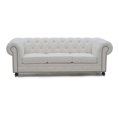 Olivia Tufted Beige Sofa (236Cm)