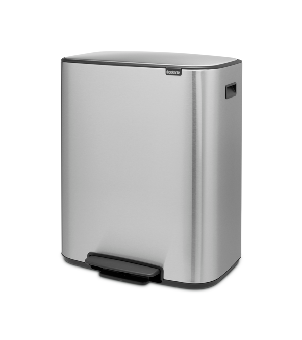 Brabantia Bo Pedal Bin with Inner Bucket 60L Matt Steel Fingerprint Proof