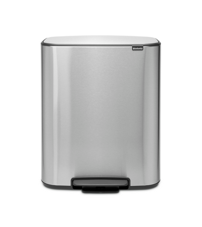 Brabantia Bo Pedal Bin with Inner Bucket 60L Matt Steel Fingerprint Proof