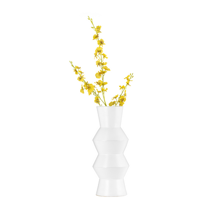 CER, 12H TOTEM VASE, WHITE