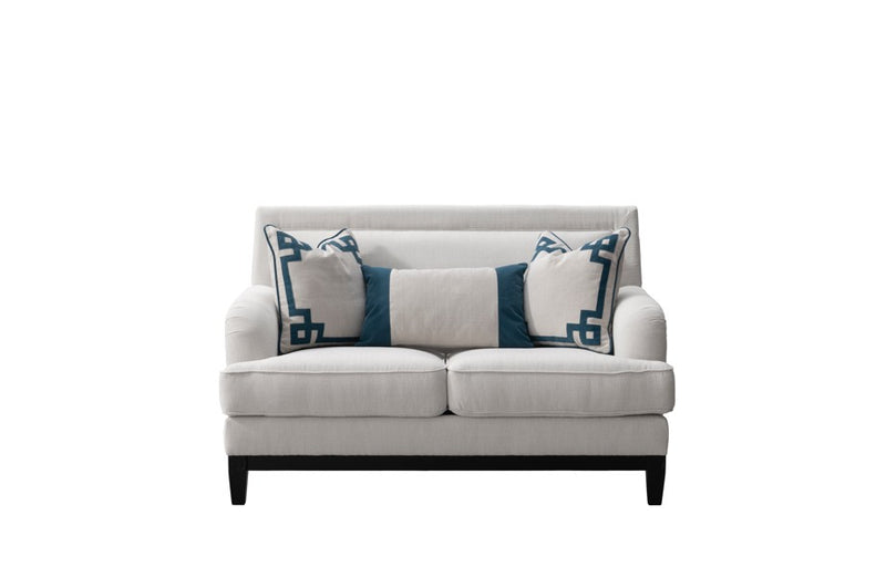 Elevated Greek Off-White Loveseat