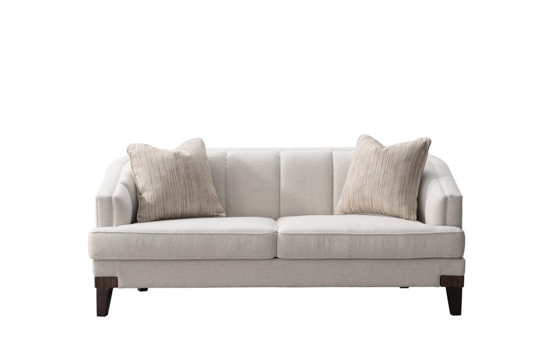 Opaline  White Velevt loveseat