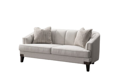 Opaline  White Velevt loveseat