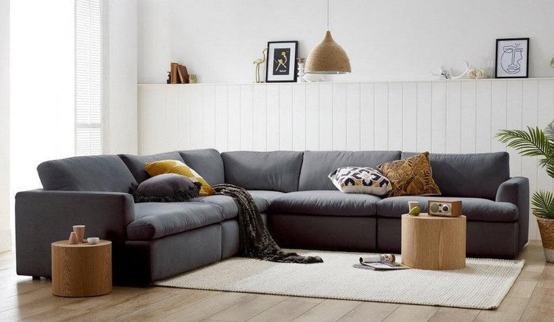 Alhome Corner sofa, size 300x300x95x90 cm - grey - AL-317