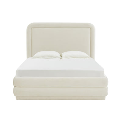 Briella Cream Velvet Bed in King