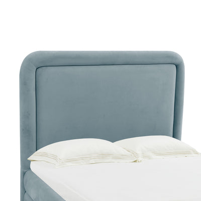 Briella Bluestone Velvet Bed in King