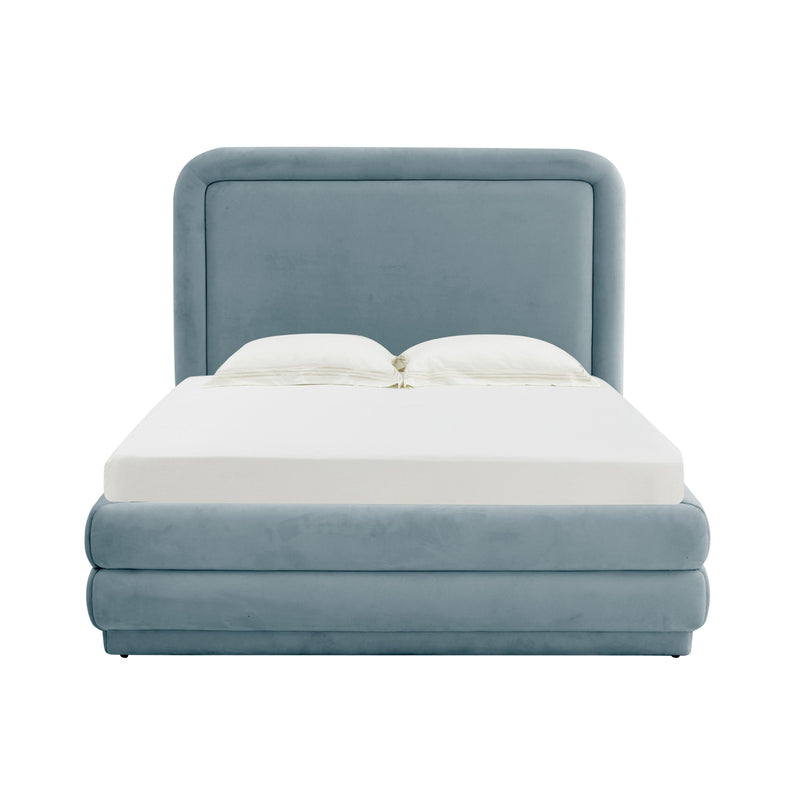 Briella Bluestone Velvet Bed in Full