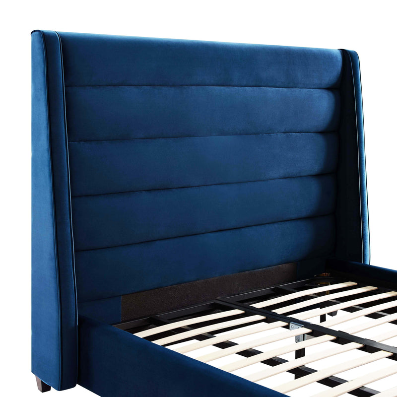 Koah Navy Velvet Bed in Queen