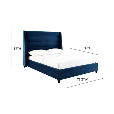 Koah Navy Velvet Bed in Queen