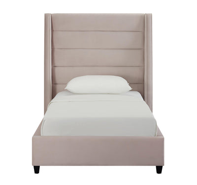 Koah Blush Velvet Bed in Twin