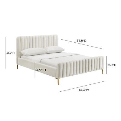 Angela Cream Bed in Queen