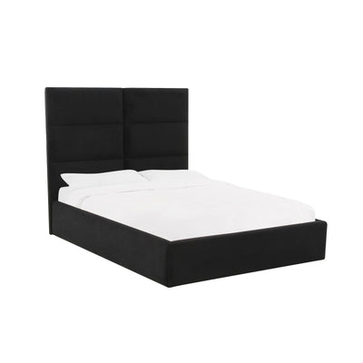 Eliana Black Velvet King Bed