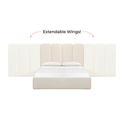 Palani Cream Boucle Wings - Queen or King (Set of 2)