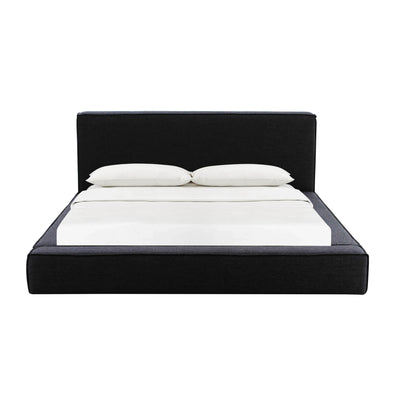 Olafur Black Linen King Bed