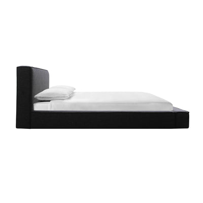 Olafur Black Linen King Bed