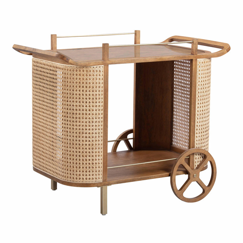 Yuma Natural Rattan Bar Cart