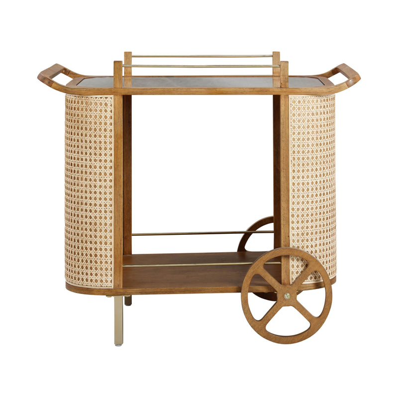 Yuma Natural Rattan Bar Cart