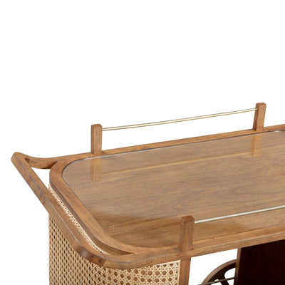 Yuma Natural Rattan Bar Cart