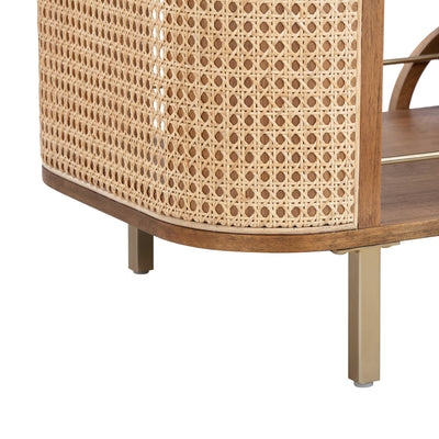 Yuma Natural Rattan Bar Cart