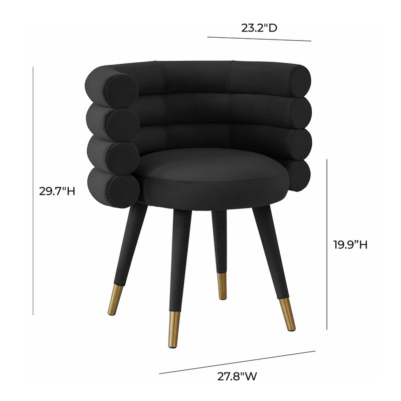 Betty Black Velvet Dining Chair