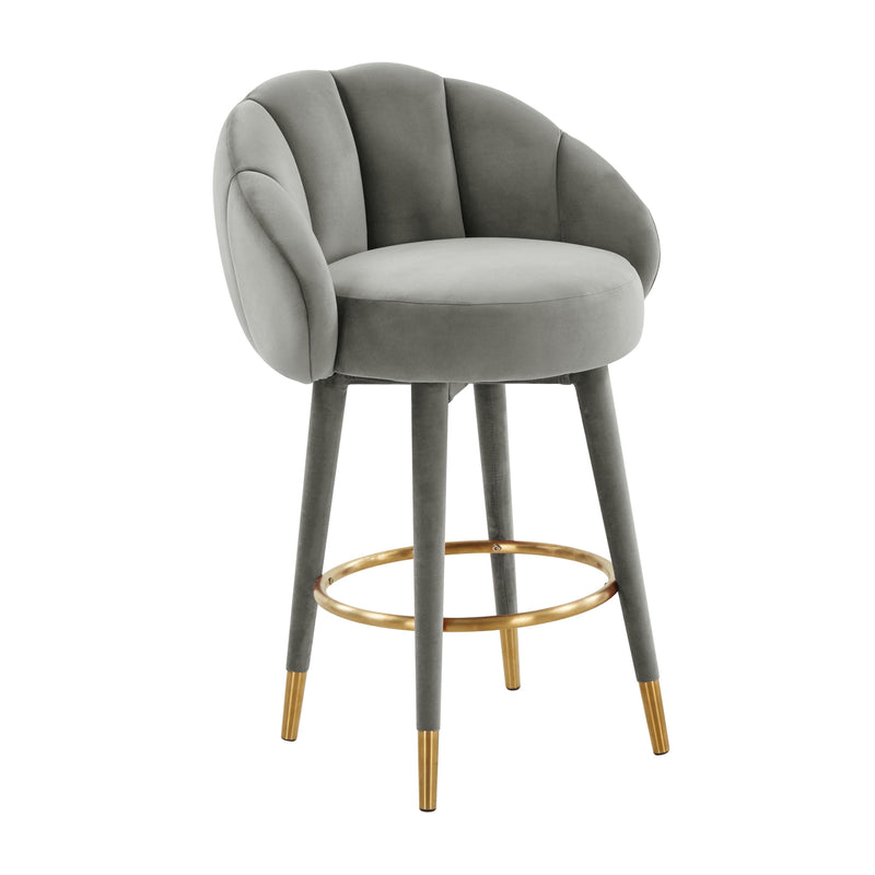 Myla Light Grey Swivel Counter Stool