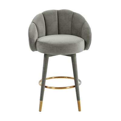 Myla Light Grey Swivel Counter Stool